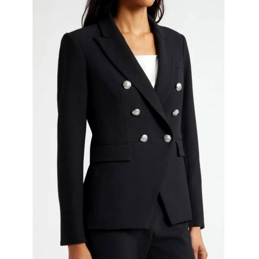 NWT Veronica Beard 2 Miller Dickey Jacket $795 Double Breasted Blazer Plaid Navy
